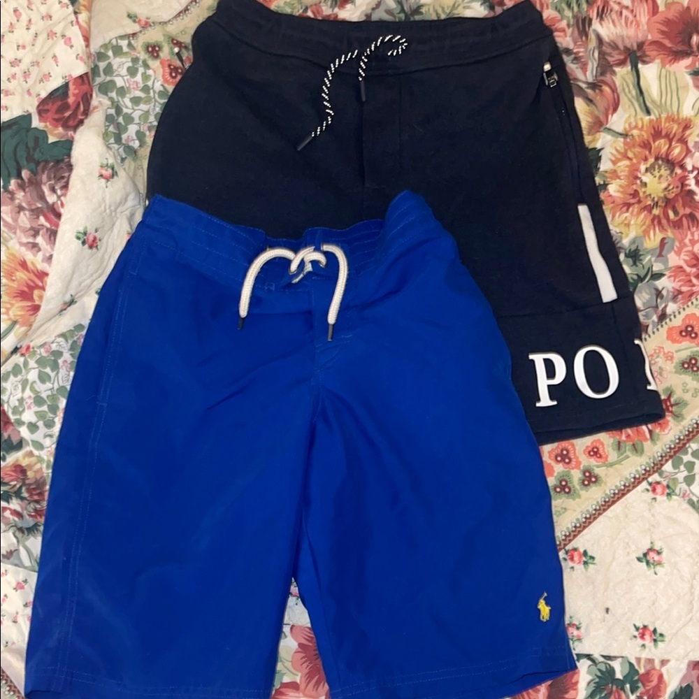 S O L DPolo Black and Blue Shorts youth 10/12